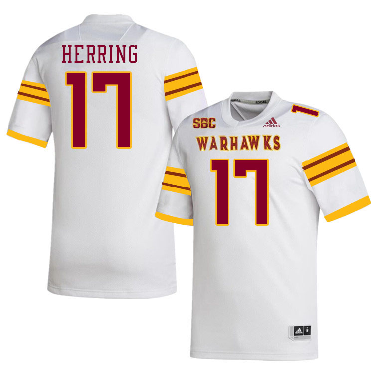 #17 Hunter Herring Louisiana-Monroe Warhawks College Football Jerseys Stitched-White